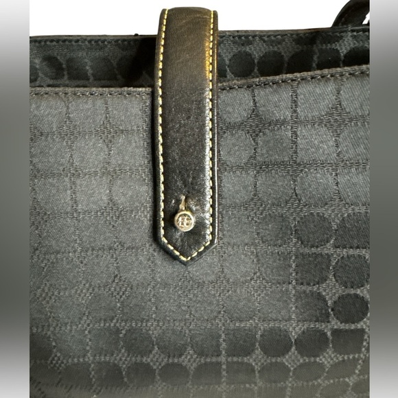 KATE SPADE BLACK CANVAS VINTAGE Y2K TOTE EUC - Picture 6 of 7